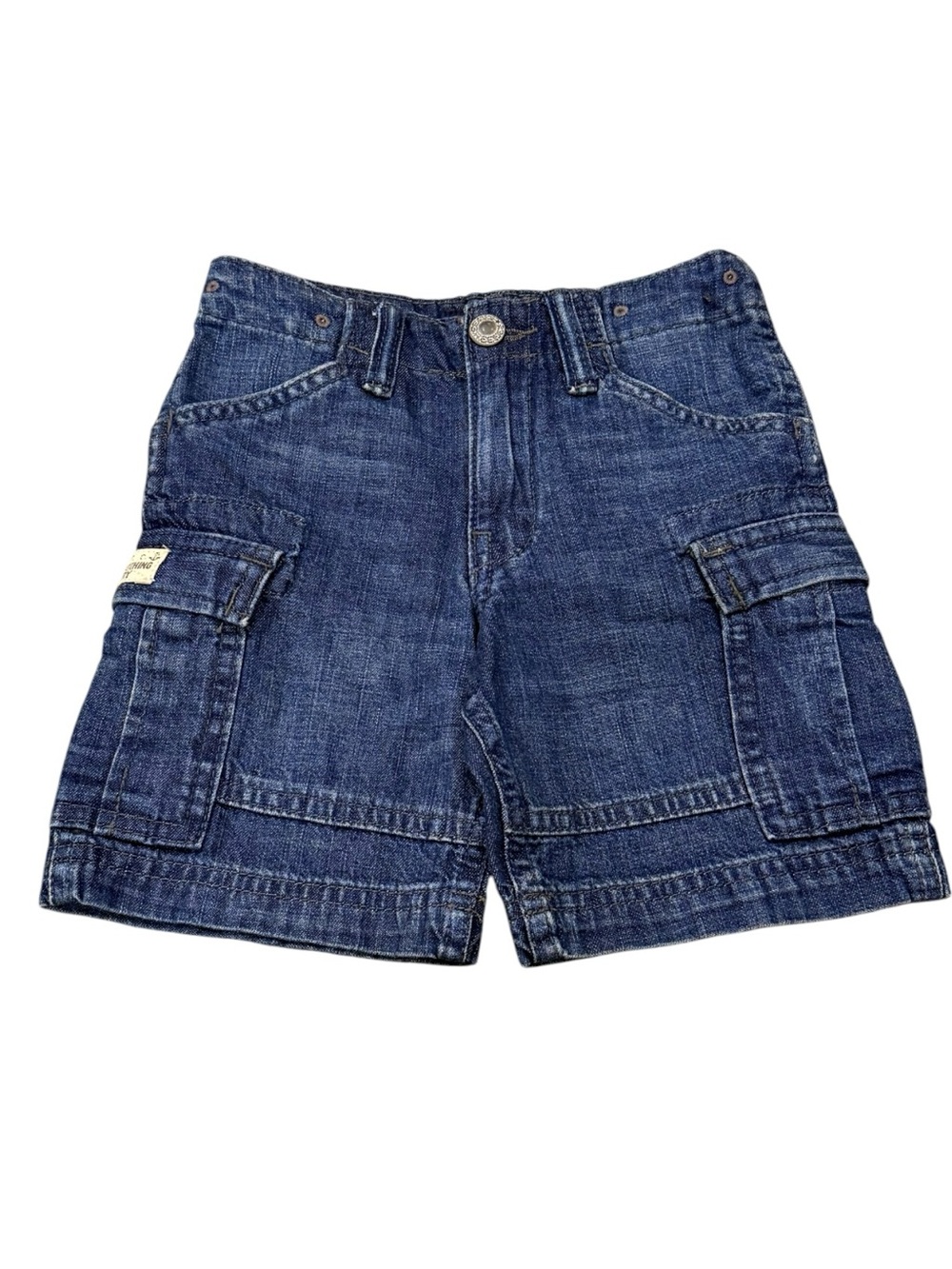 Polo Ralph Lauren Toddler Boys 4T Blue Denim Cargo Shorts Naval Patch Kids